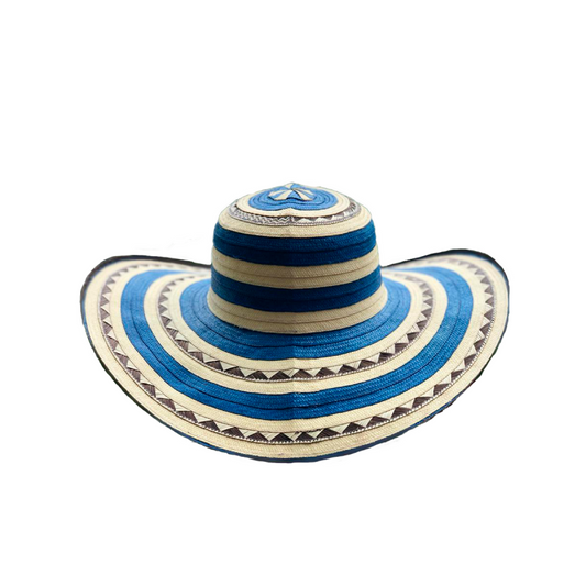 Sombrero Azul 23 Fibras Fino Caña Flecha MY