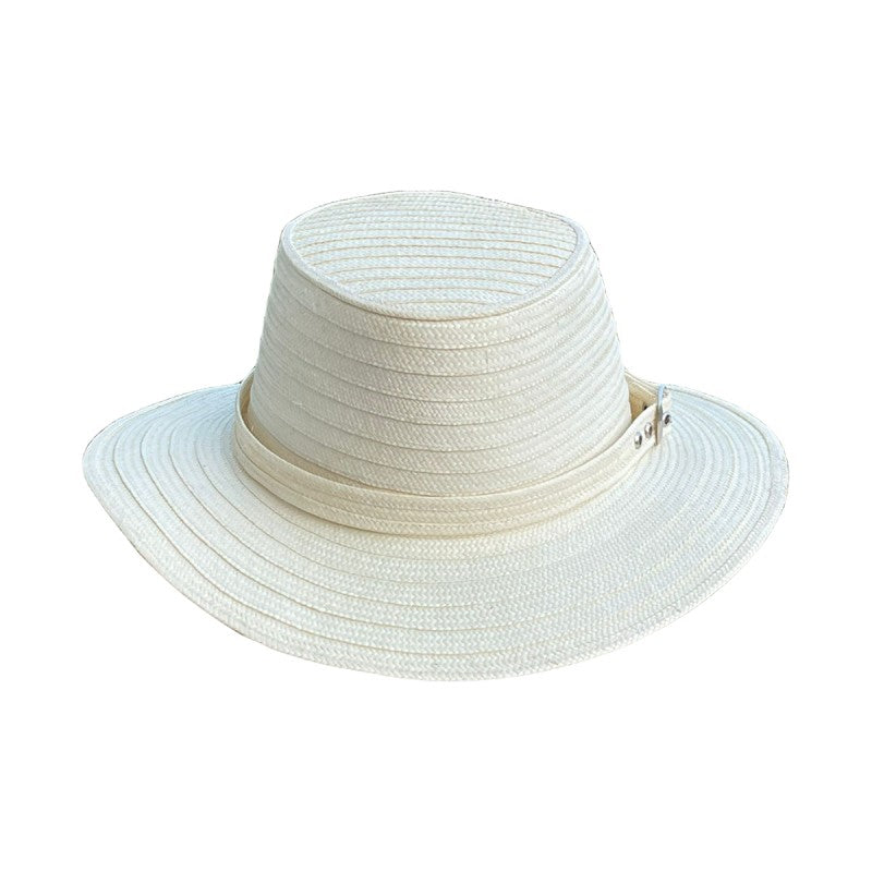 Sombrero Checo 19 Fibras Diseño Ala Corta Blanco