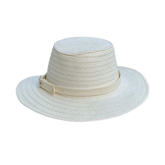 Sombrero Checo 19 Fibras Diseño Ala Corta Blanco MY