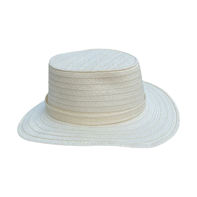 Sombrero Checo 19 Fibras Diseño Ala Corta Blanco