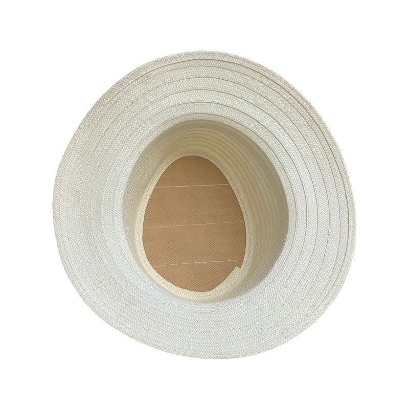 Sombrero Checo 19 Fibras Diseño Ala Corta Blanco