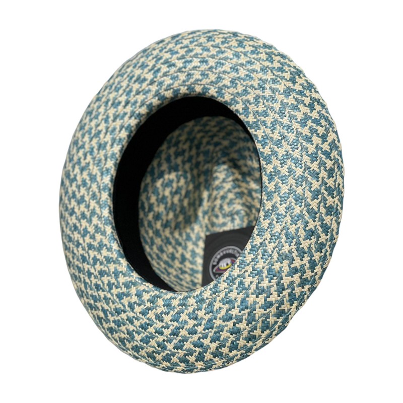 Sombrero Exclusivo Fedora Caña Flecha Azul