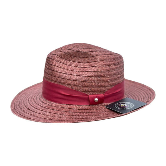 Sombrero Fedora Exclusivo Vino Tinto Elegante MY