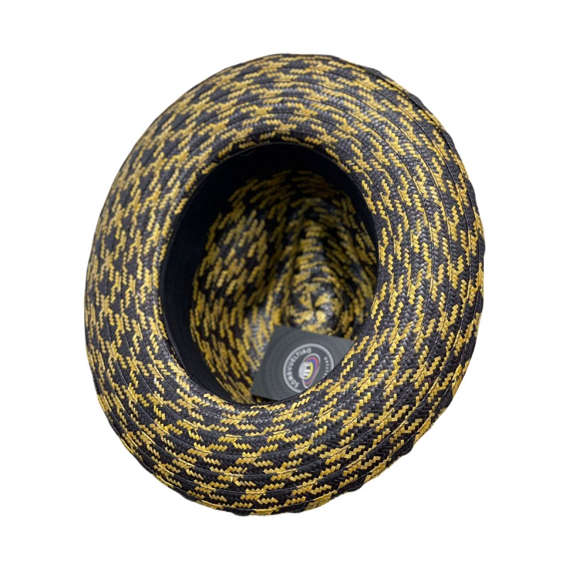 Sombrero Fedora Fino Exclusivo Diseño Dorado