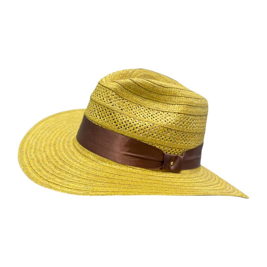 Sombrero Panameño Calado Amarillo MY