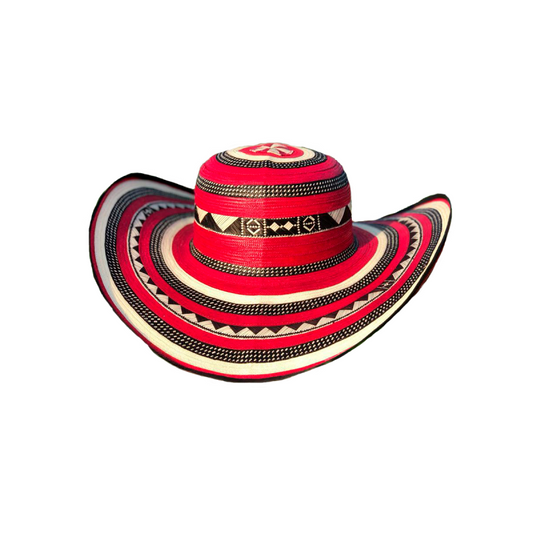 Sombrero Rojo 23 Fibras Exclusivo Artesanal MY