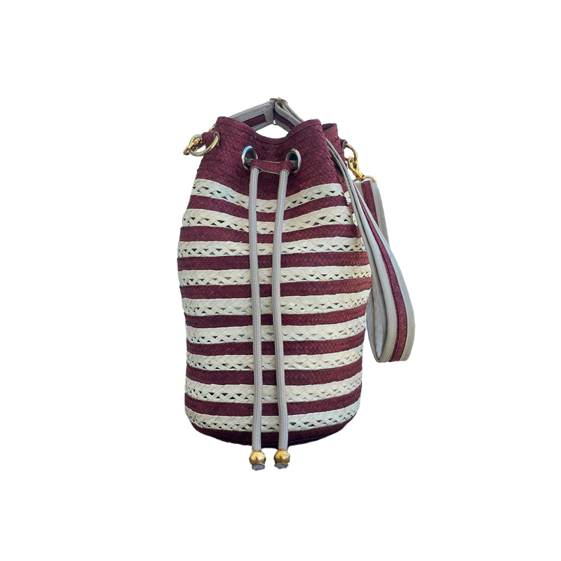 Mochila en Caña Flecha Exclusiva Vinotinto Franjas