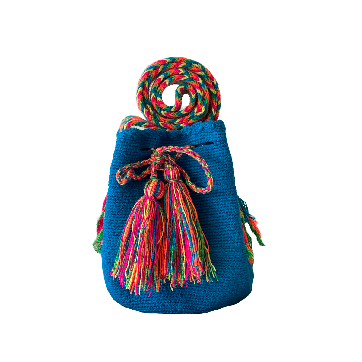 Mochila Unicolor Mediana Diseño Artesanal