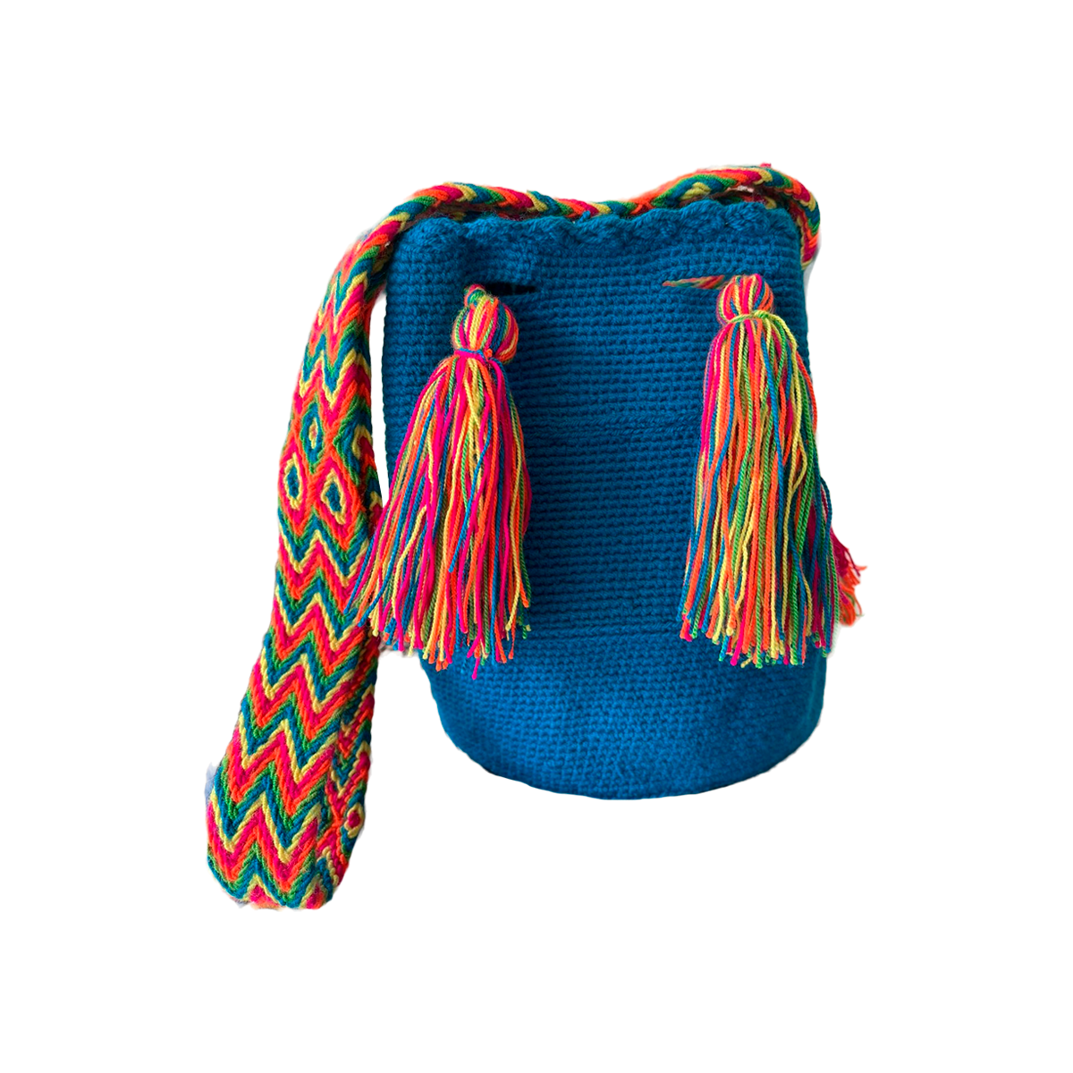 Mochila Unicolor Mediana Diseño Artesanal