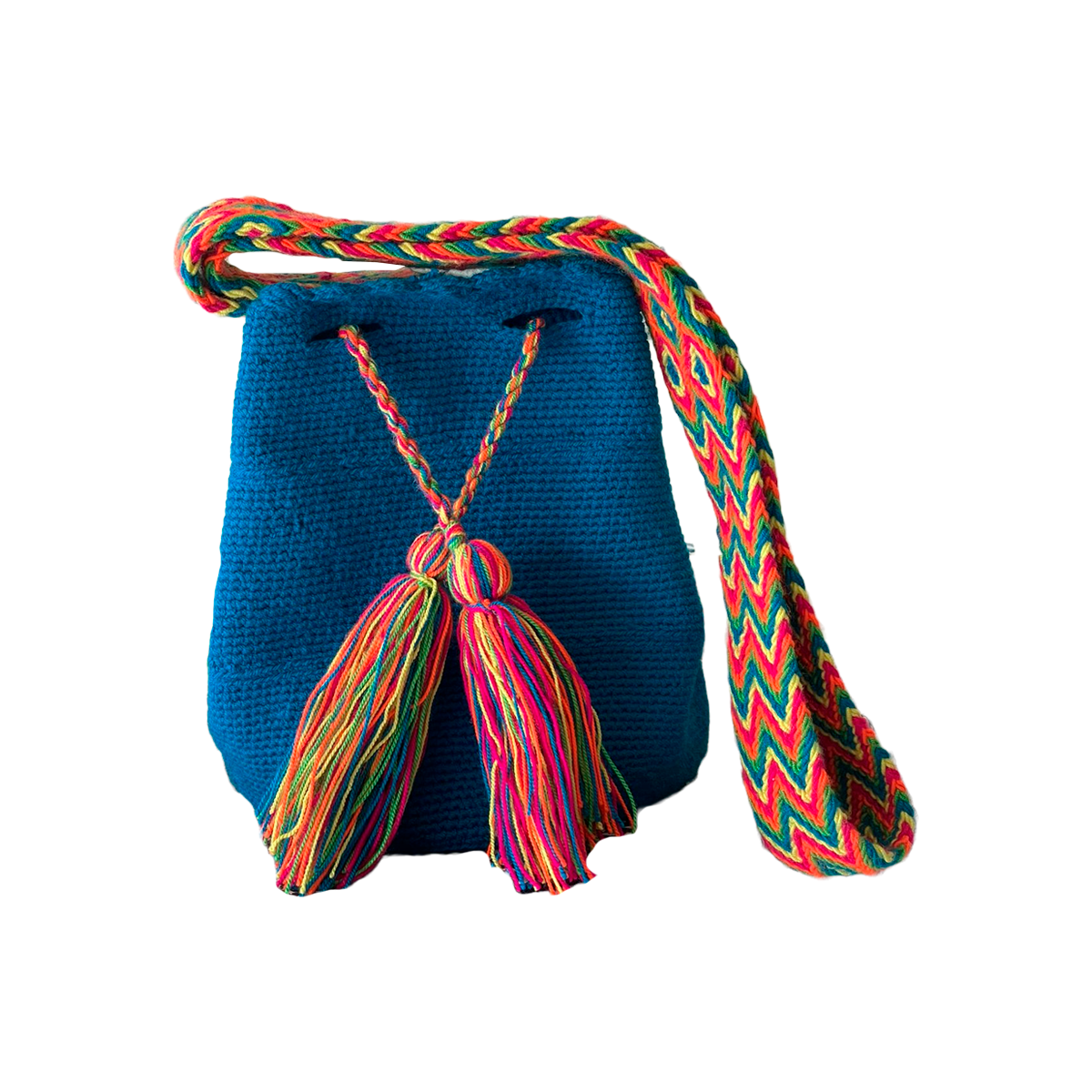Mochila Unicolor Mediana Diseño Artesanal