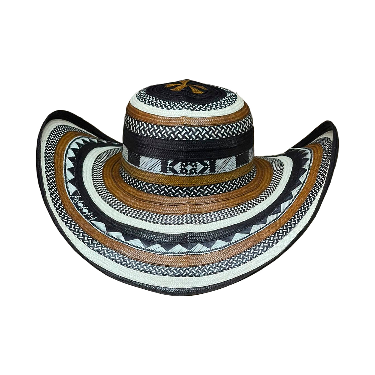 Sombrero 23 Fibras Exclusivo Diseño Marrón
