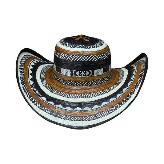 Sombrero 23 Fibras Exclusivo Diseño Marrón
