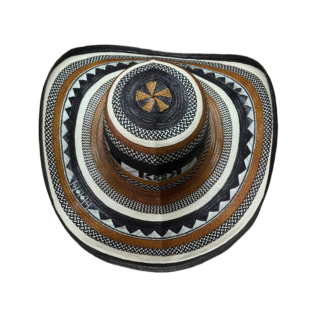 Sombrero 23 Fibras Exclusivo Diseño Marrón