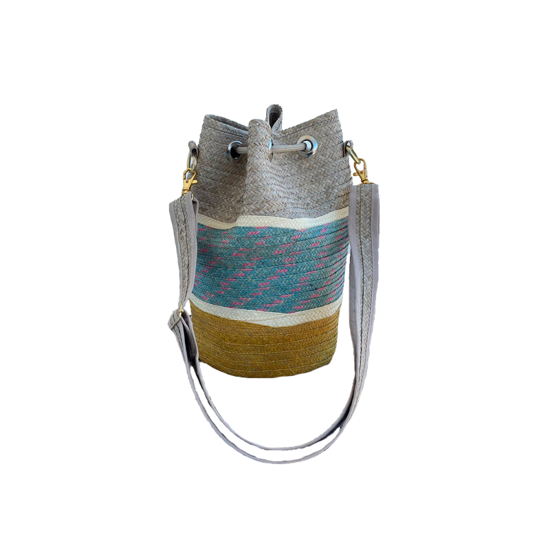 Mochila en Caña Flecha Exclusiva a Mano Multicolor
