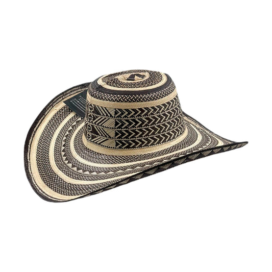 Sombreros 19 Fibras Negro con Blanco