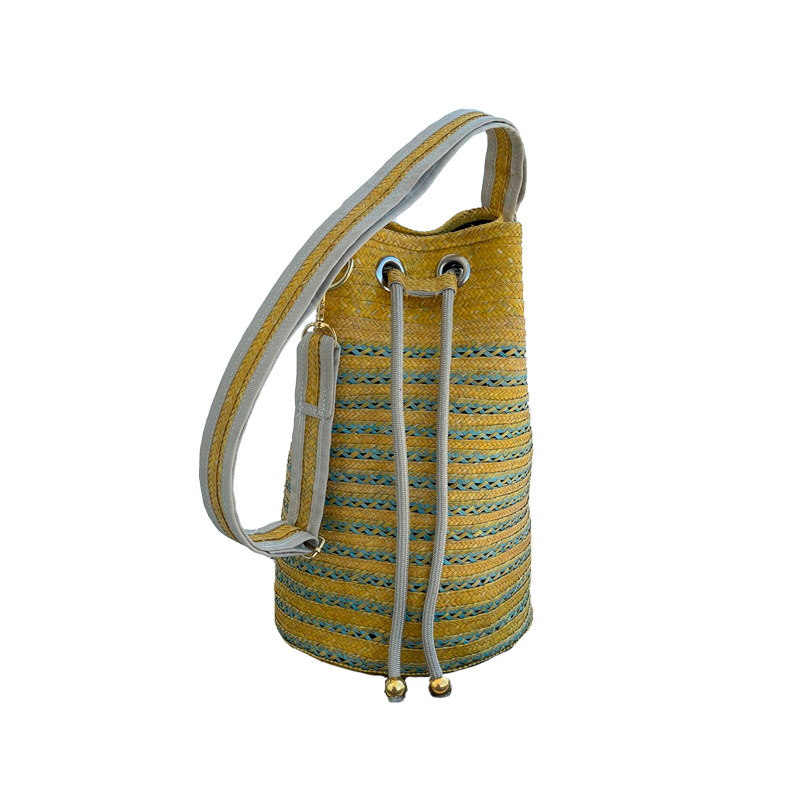 Mochila en Caña Flecha Exclusiva Diseño Amarilla