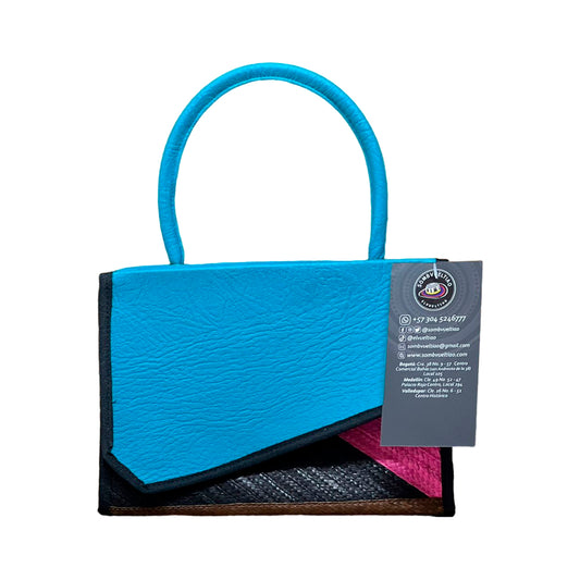 Bolso Exclusivo Artesanal en Cuero y Caña Flecha