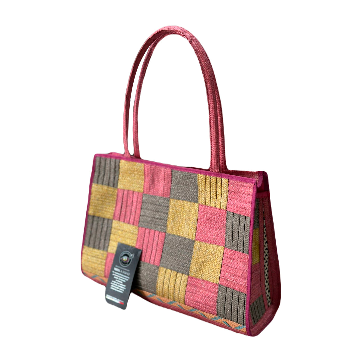 Bolso Ajedrez Caña Flecha Multicolor a Mano