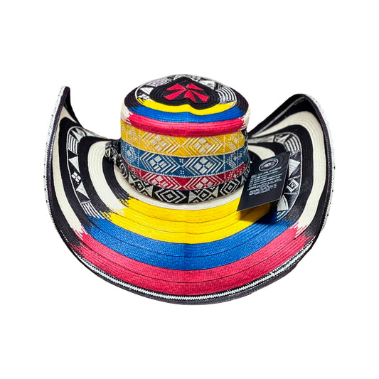 Sombrero 27 Fibras Tricolor Extrafino a Mano