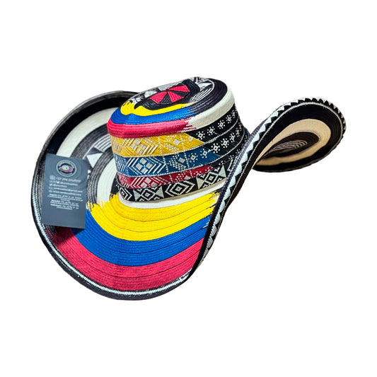 Sombrero 27 Fibras Tricolor Extrafino a Mano