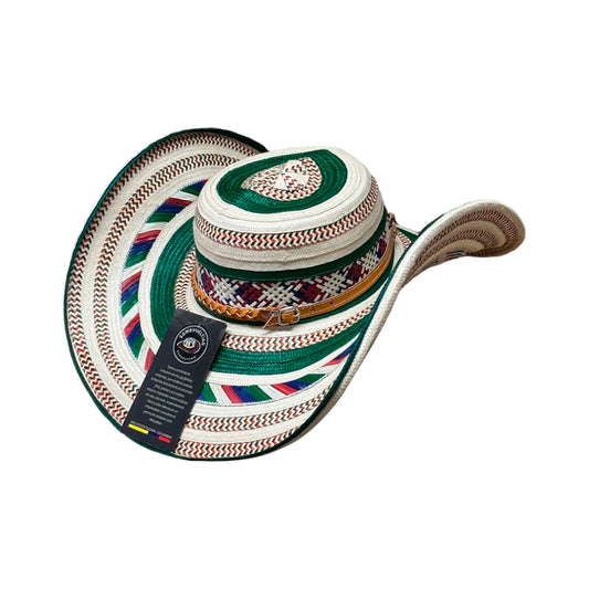 Sombrero 23 Fibras Exclusivo Diseño Verde