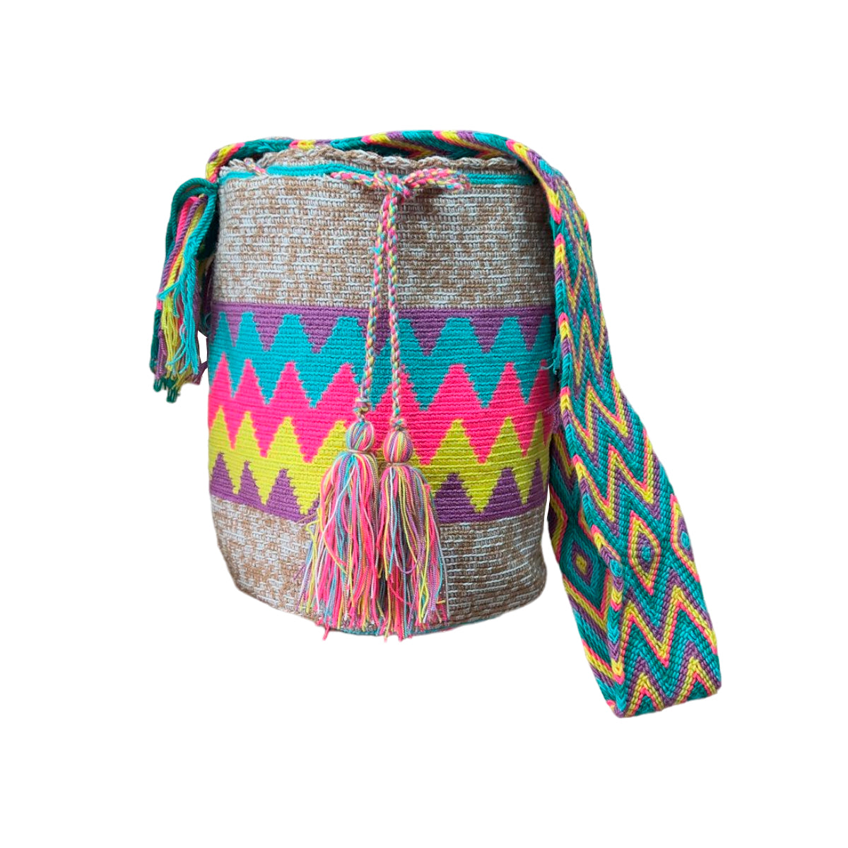 Mochila Wayuu Multicolor Diseño Único