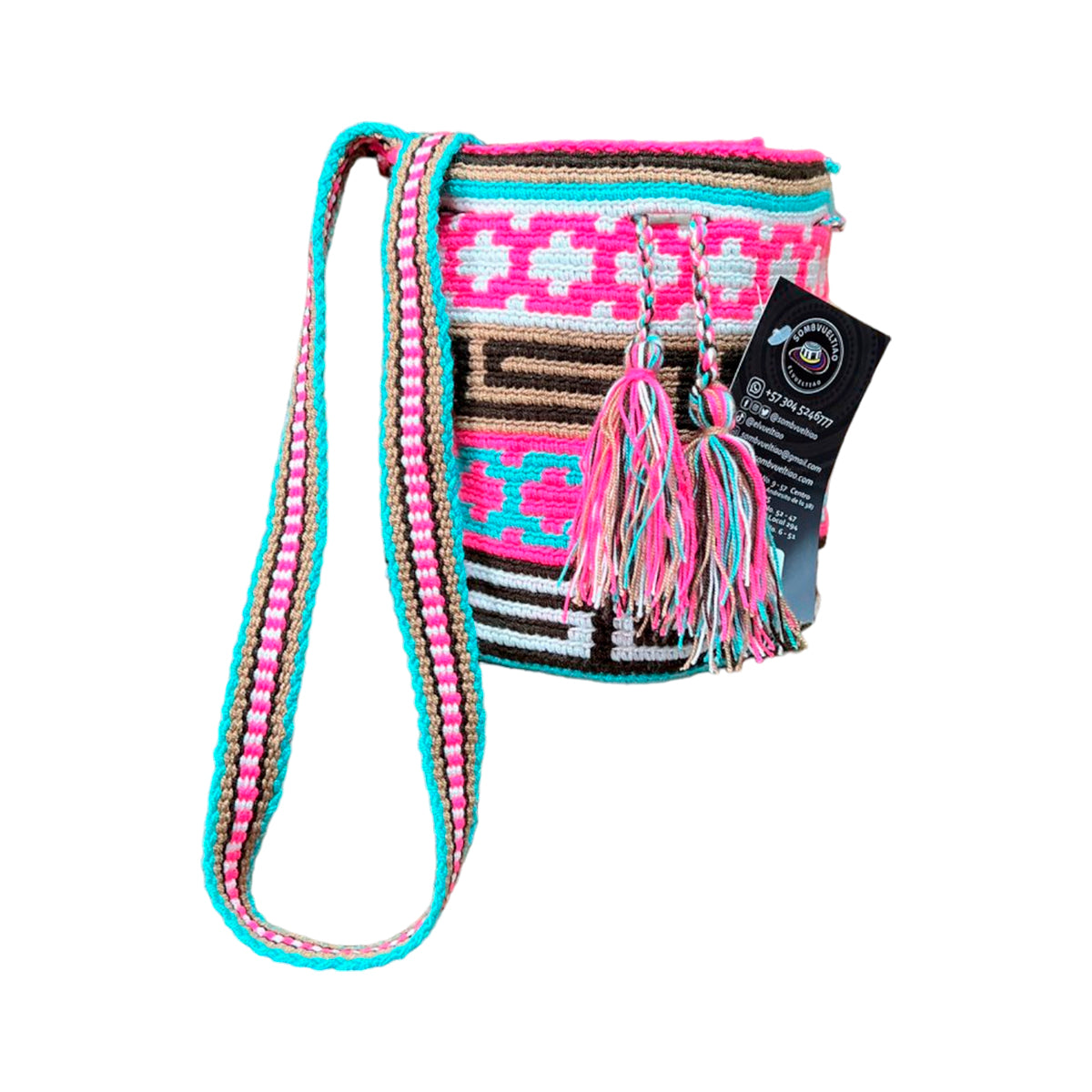 Mochila Wayuu Mediana Exclusiva Multicolor