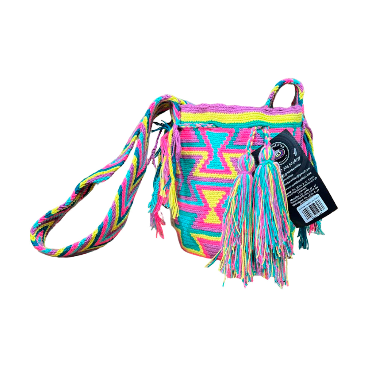 Mochila Wayuu Mediana Exclusiva Multicolor