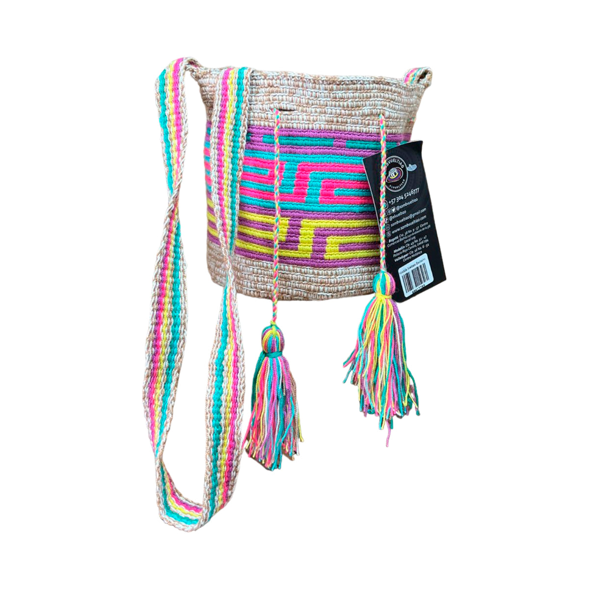 Mochila Wayuu Mediana Exclusiva Multicolor