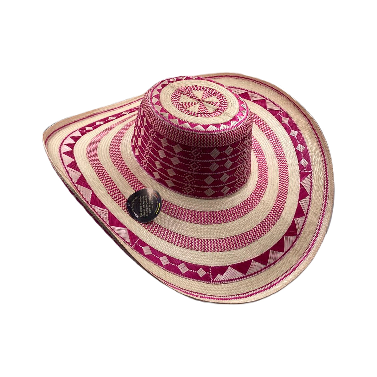 Sombrero 27 Fibras Exclusivo Fucsia Beige