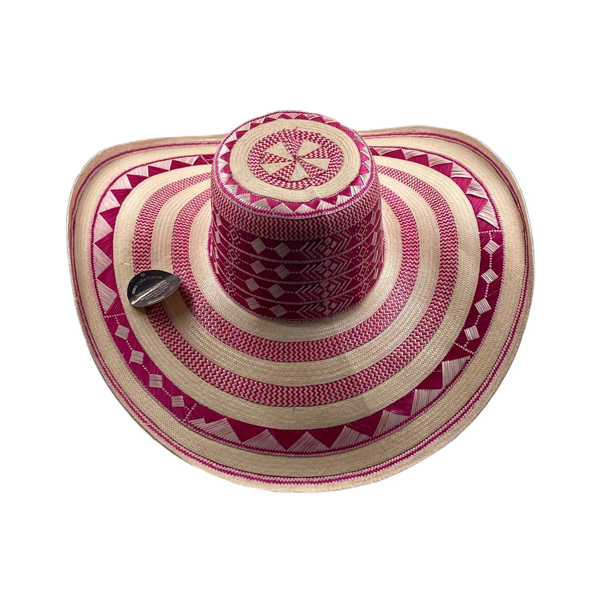 Sombrero 27 Fibras Exclusivo Fucsia Beige