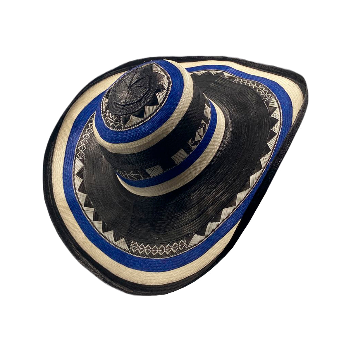 Sombrero 27 Fibras Exclusivo Negro y Azul