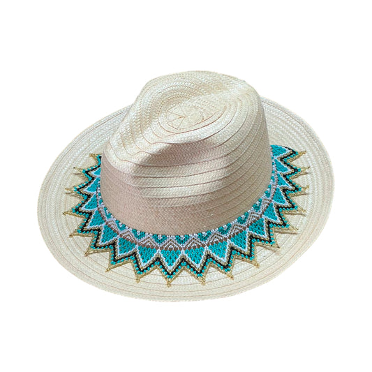 Sombrero Fedora Diseño Ala Plana Beige