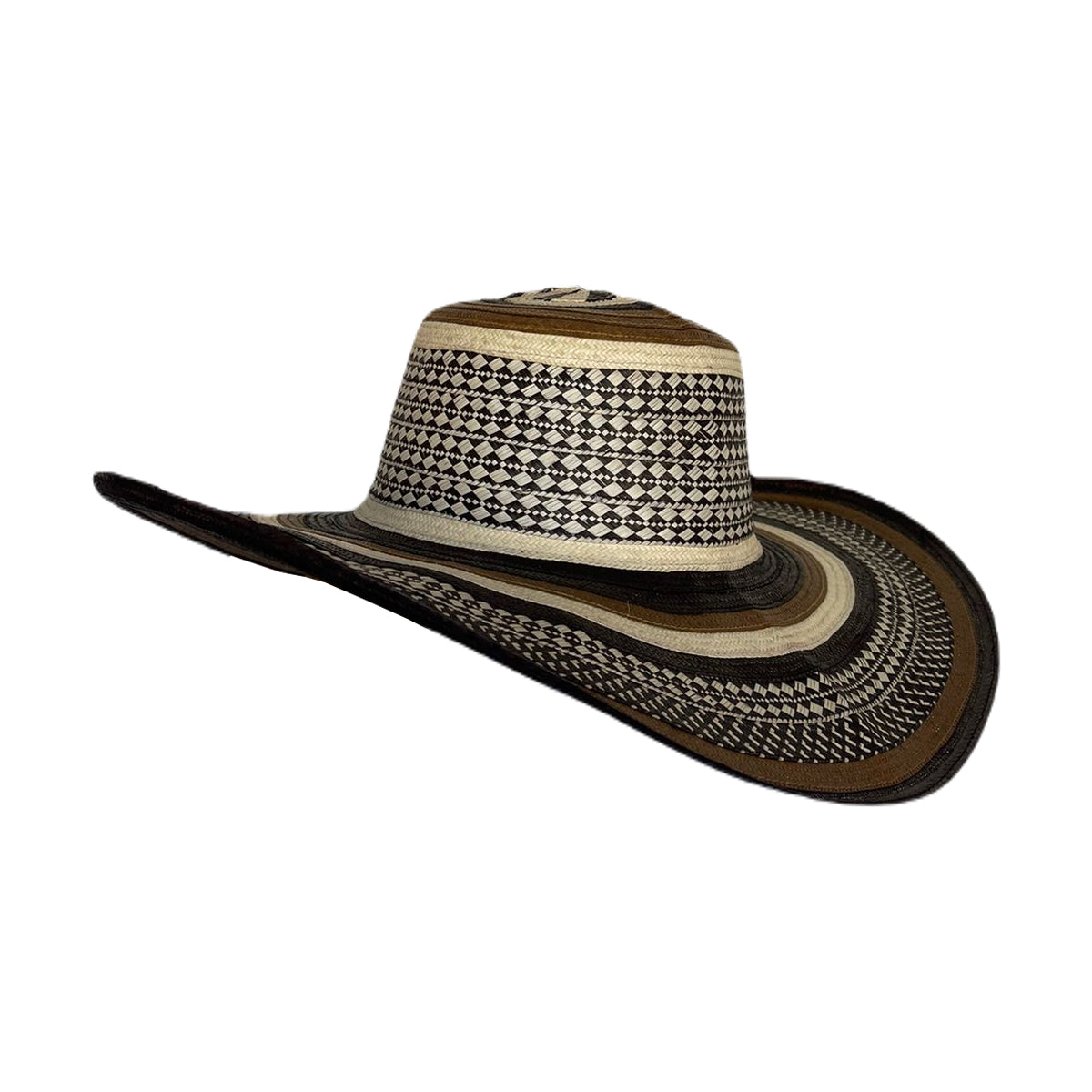Sombrero 23 Fibras Café Encopadura Bolita
