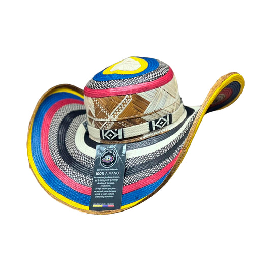 Sombrero Tricolor 27 Fibras Exclusivo Café