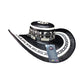 Sombrero 23 Fibras Diseño Negro con Beige Extrafino