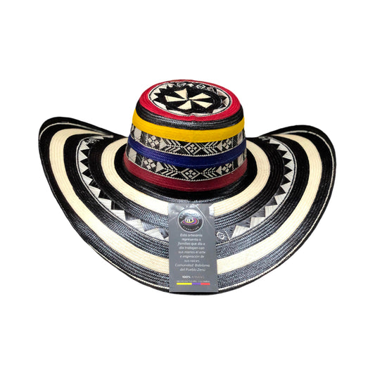 Sombrero 27 Fibras Extrafino Tricolor con Figuras