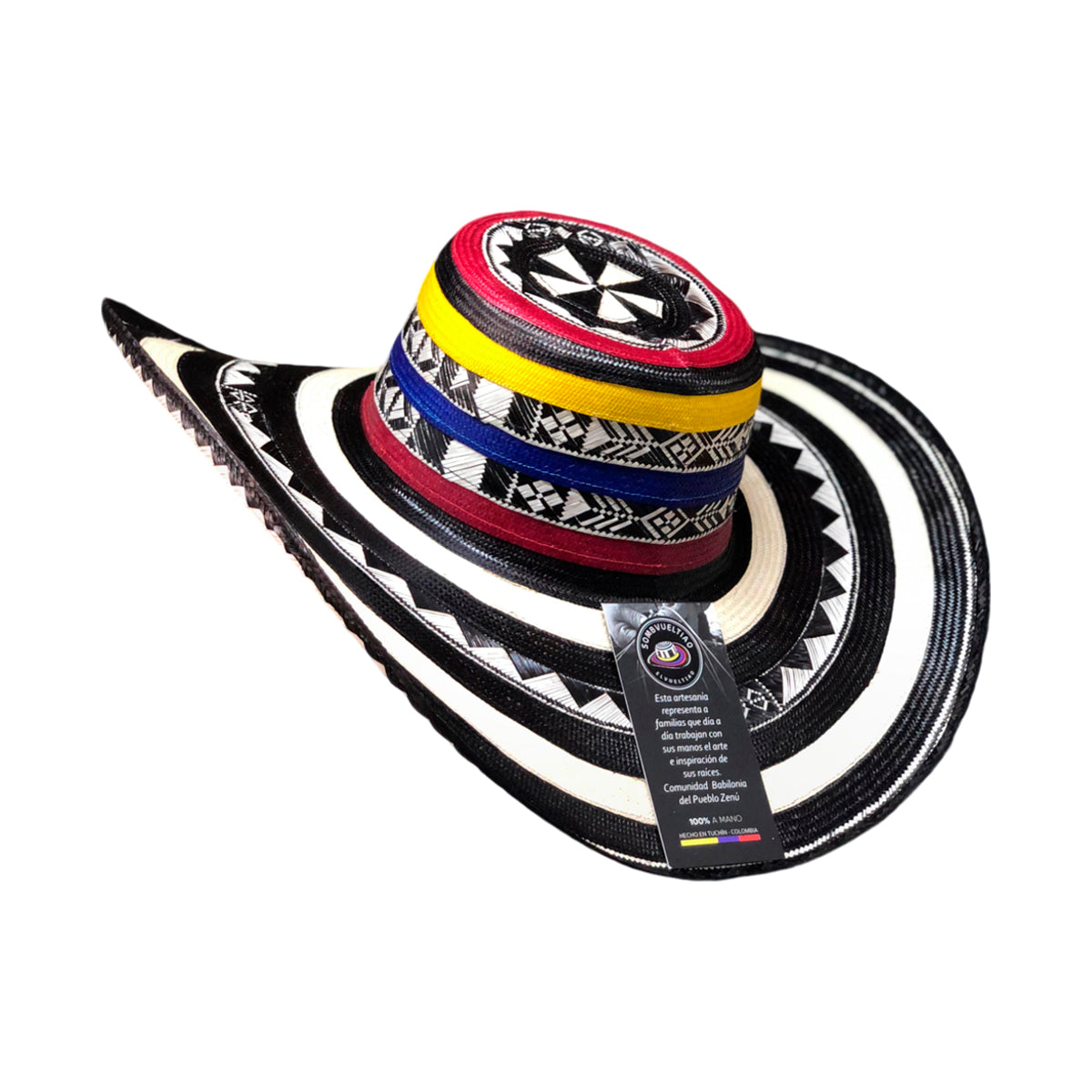 Sombrero 27 Fibras Extrafino Tricolor con Figuras