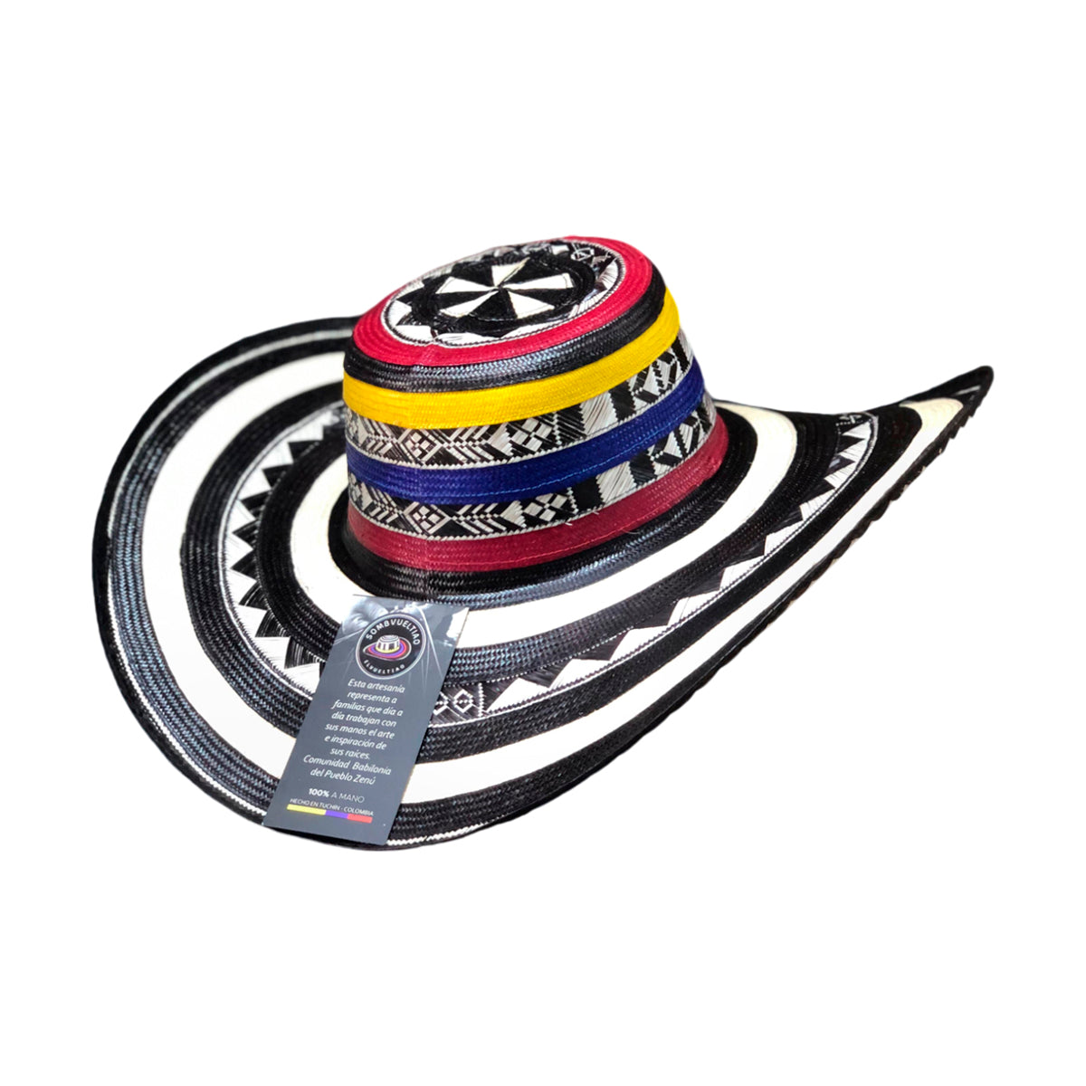 Sombrero 27 Fibras Extrafino Tricolor con Figuras