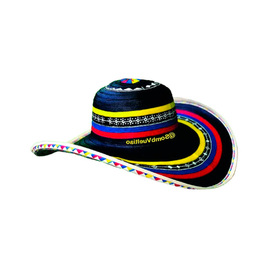 Sombrero 23 Fibras Black Tricolor MY