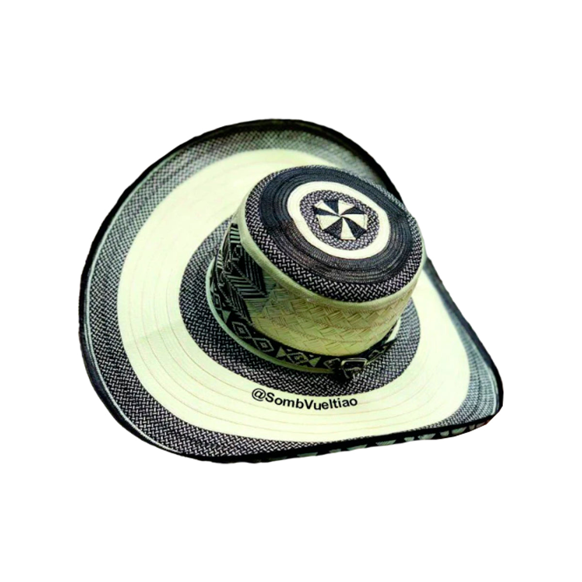 Sombrero 23 Fibras Exclusivo Blanco Y Negro