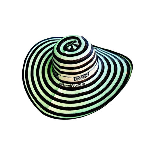 Sombrero 23 Fibras Diseño Cebra