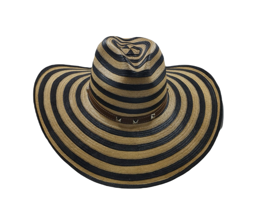 Sombrero 19 Fibras Hormado Diseño Cebra