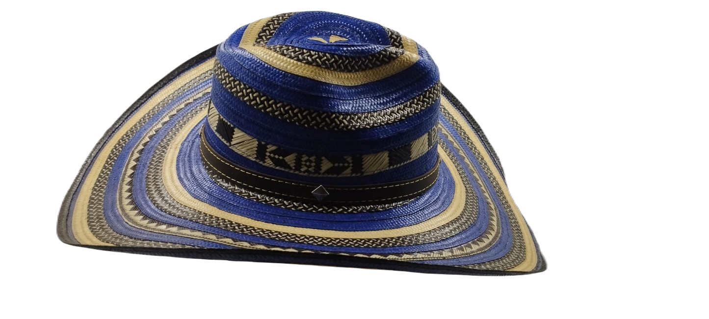 Sombrero 19 Fibras Hormado Azul