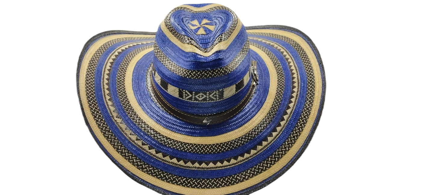 Sombrero 19 Fibras Hormado Azul