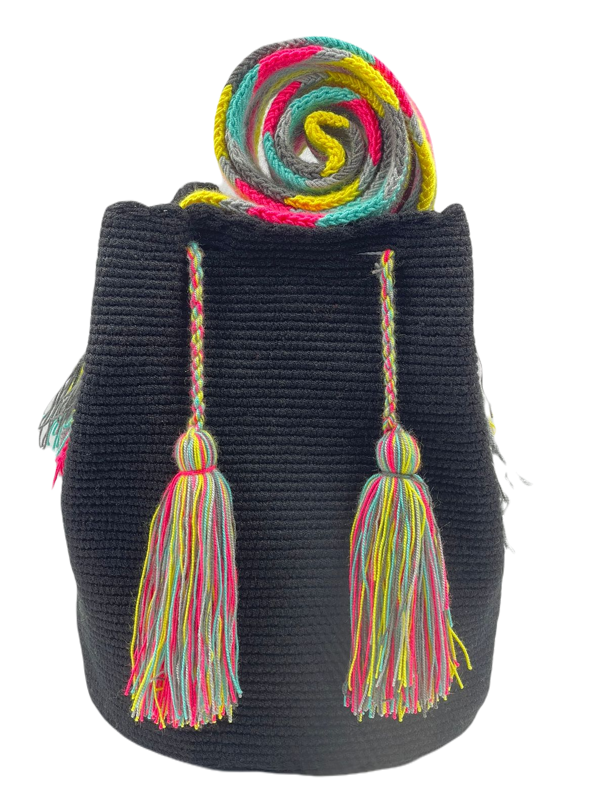 Mochila Wayuu Exclusiva Diseño Negro