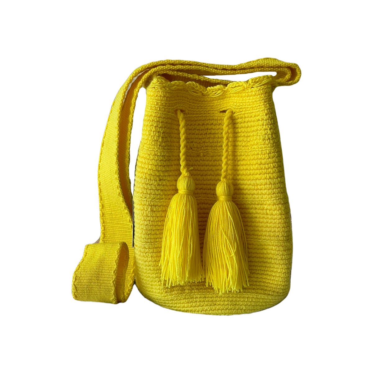 Mochila Unicolor Mediana Diseño Artesanal