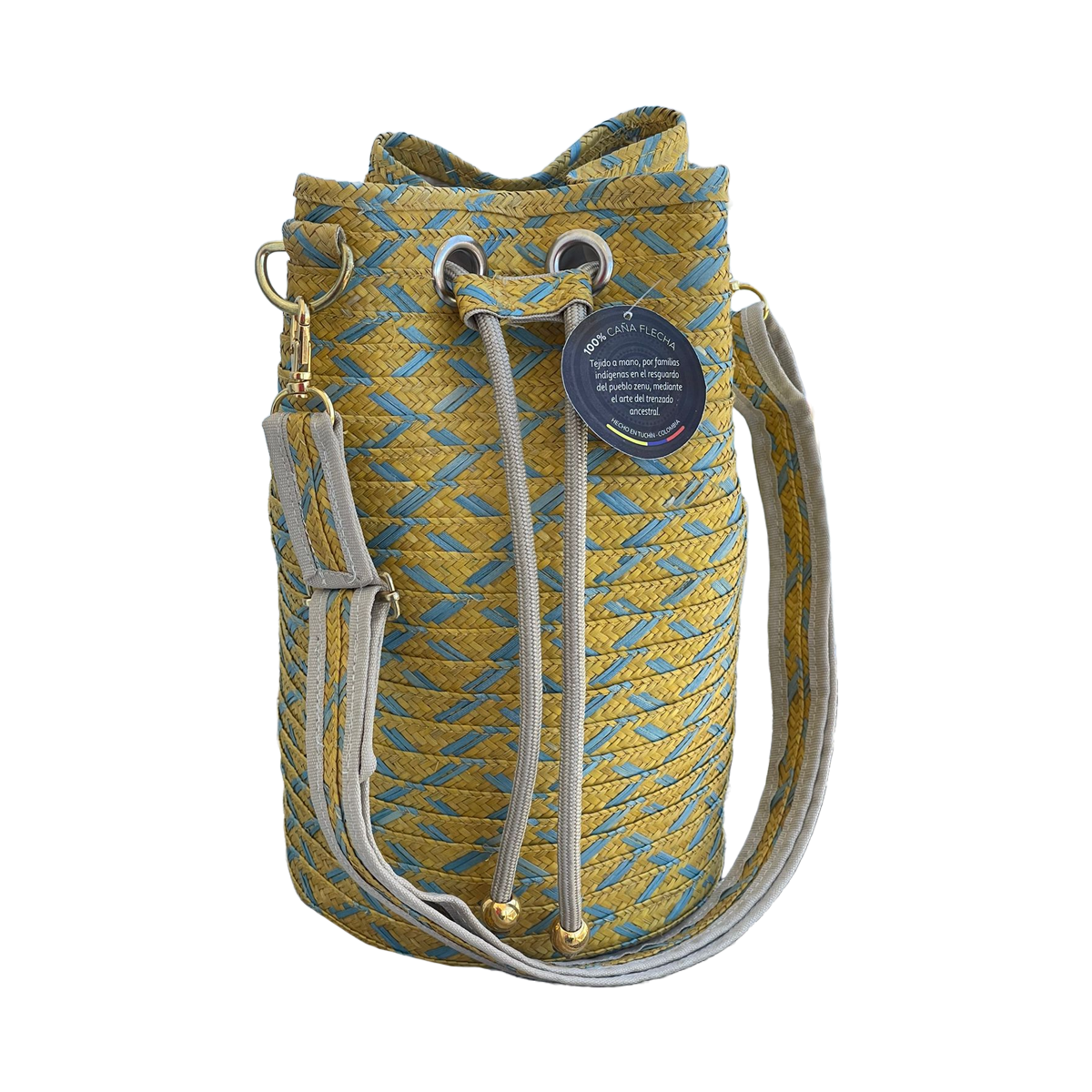 Mochila Caña Flecha Exclusiva Diseño Dorado
