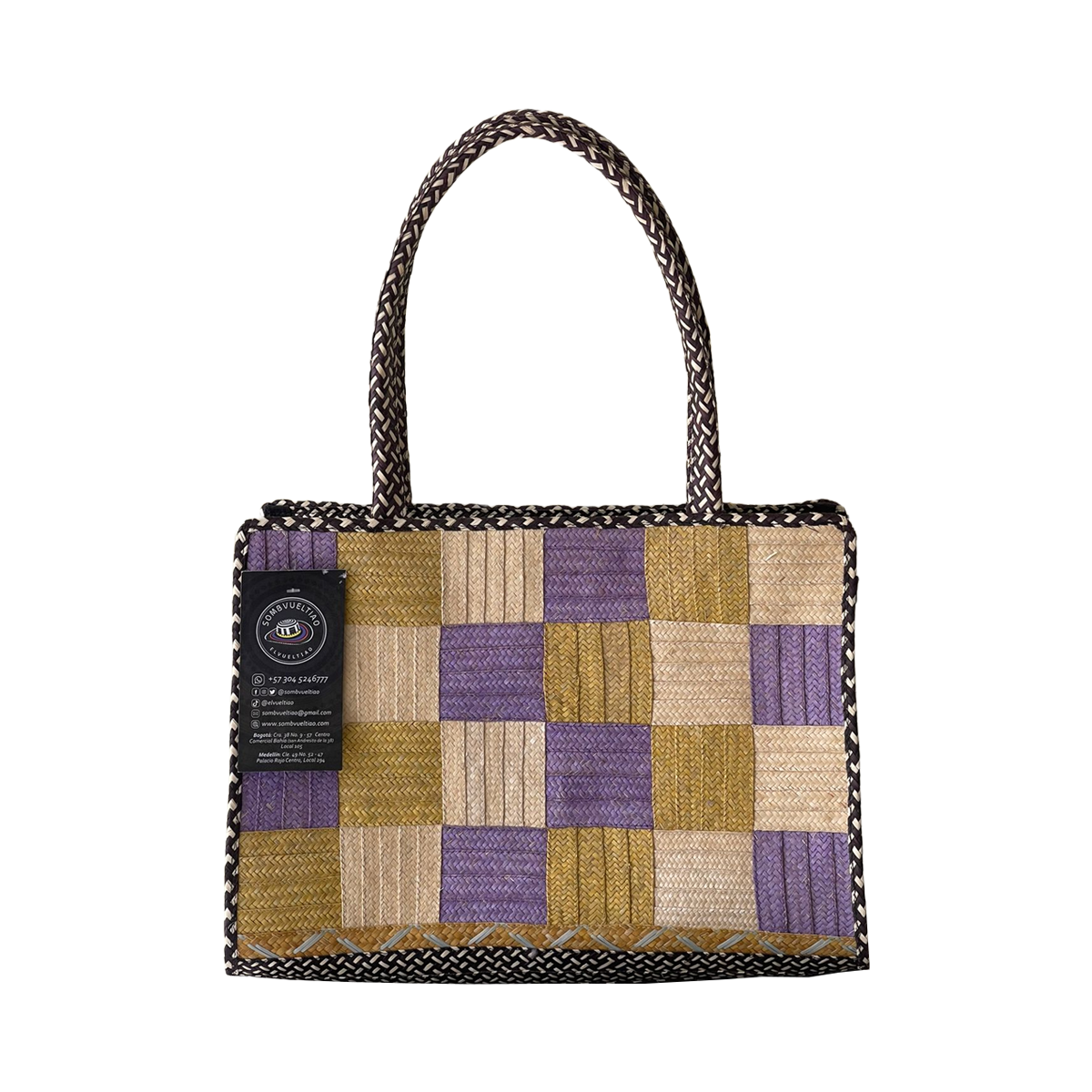 Bolso Ajedrez Exclusivo Diseño Colores