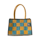 Bolso Ajedrez Exclusivo Dorado Azul